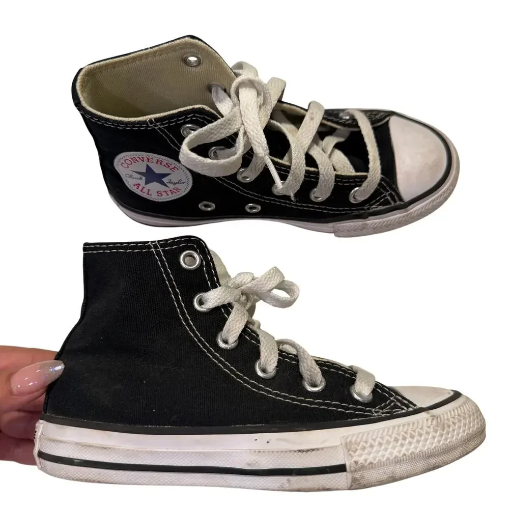 Converse Chuck Taylor All Star High Top Black Sneakers Kids Youth Size 11